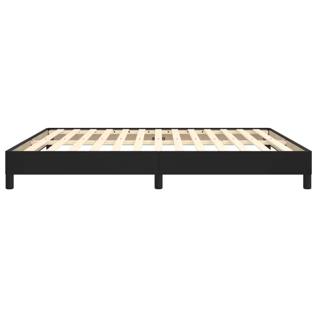 Letto matrimoniale | Letto per adulti | Giroletto Nero 160x200 cm in Similpelle - Image 6