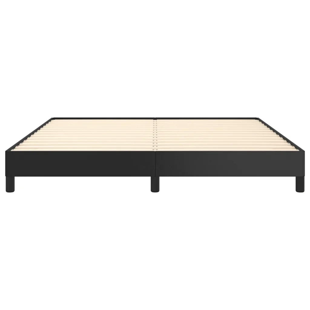 Letto matrimoniale | Letto per adulti | Giroletto Nero 180x200 cm in Similpelle - Image 5