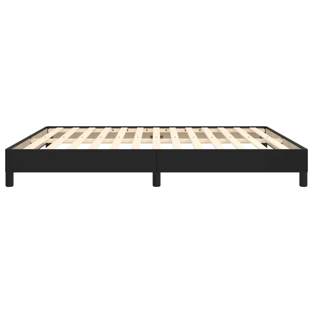 Letto matrimoniale | Letto per adulti | Giroletto Nero 180x200 cm in Similpelle - Image 6