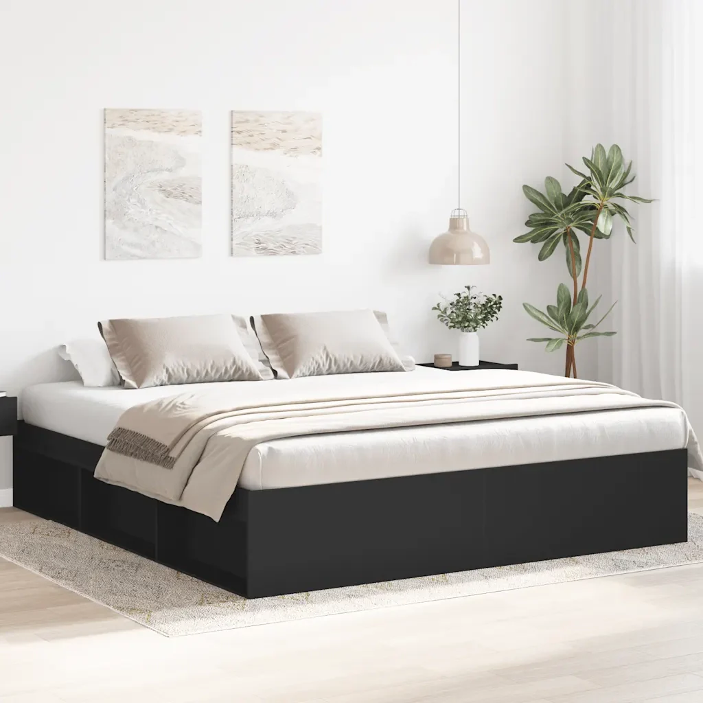Letto matrimoniale | Letto per adulti | Giroletto Nero 180x200 cm Super King - Image 2
