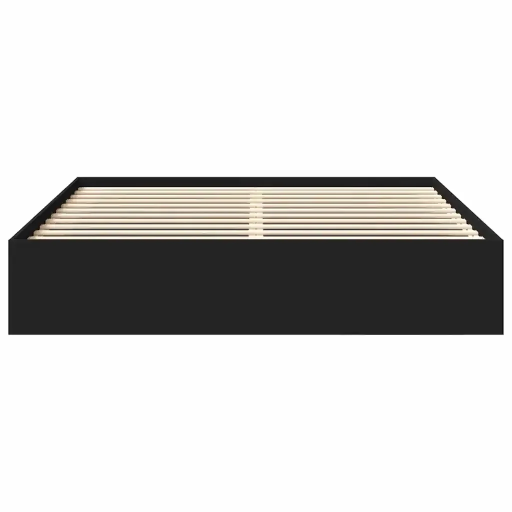 Letto matrimoniale | Letto per adulti | Giroletto Nero 200x200 cm - Image 5