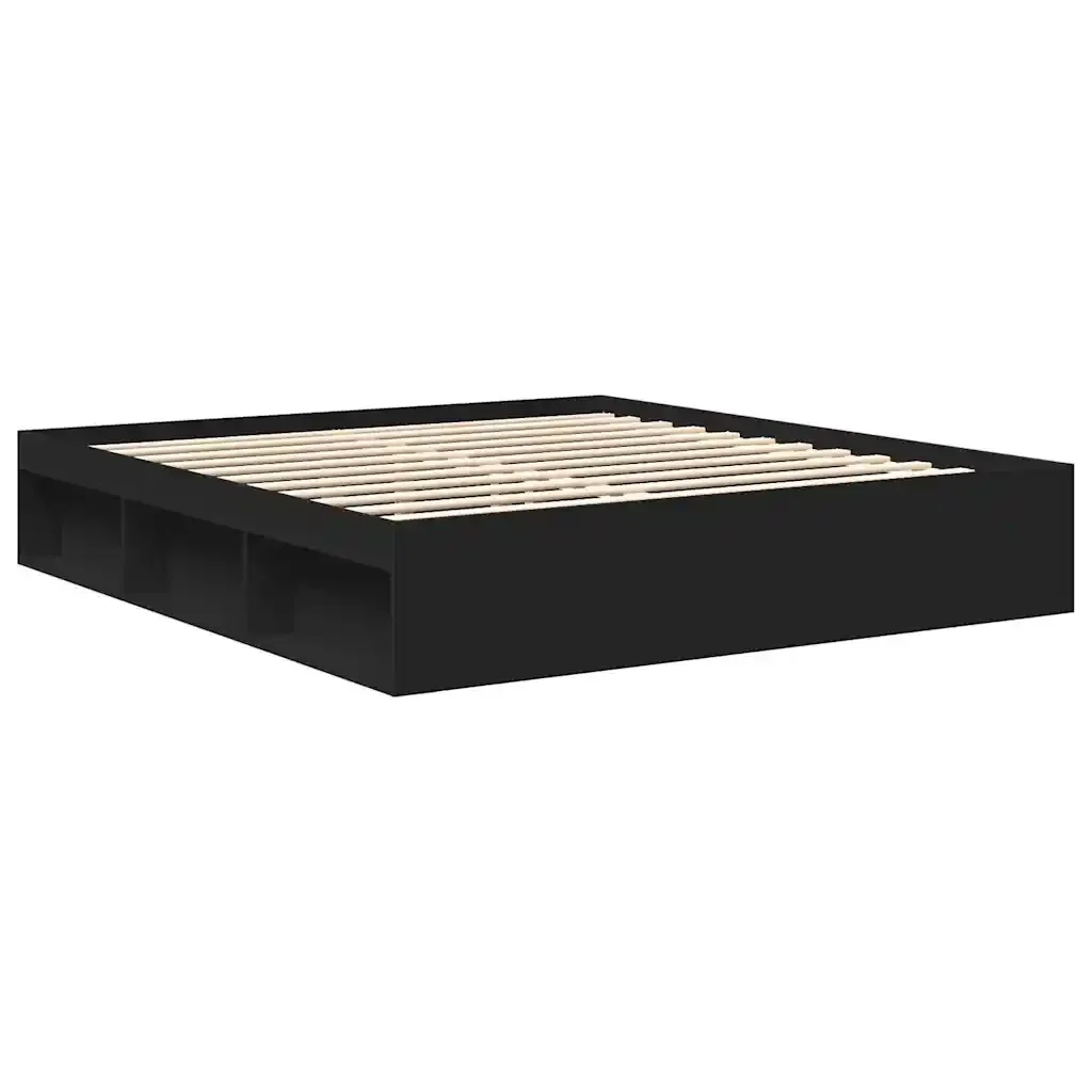 Letto matrimoniale | Letto per adulti | Giroletto Nero 200x200 cm - Image 7