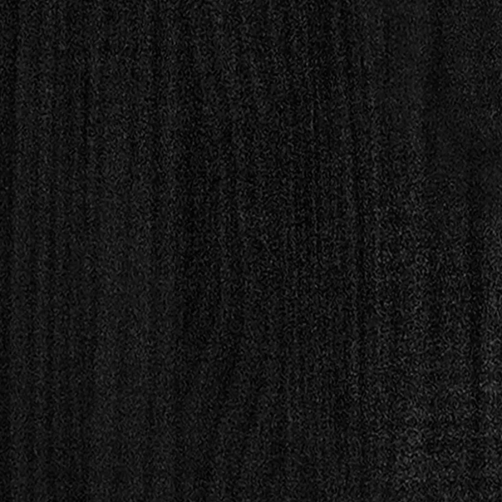 Letto matrimoniale | Letto per adulti | Giroletto Nero in Legno Massello di Pino 200x200 cm - Image 5