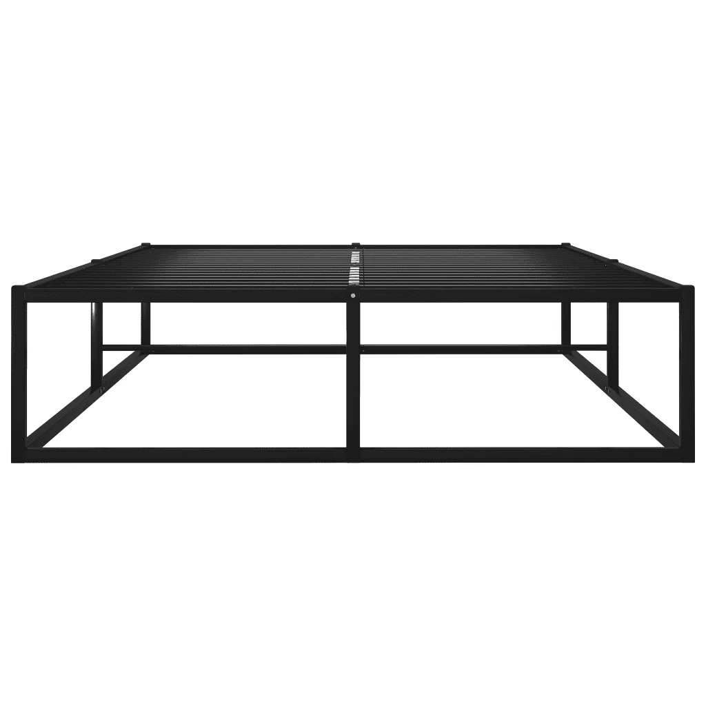 Letto matrimoniale | Letto per adulti | Giroletto Nero in Metallo 120x200 cm - Image 3