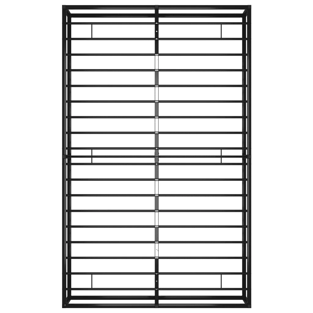 Letto matrimoniale | Letto per adulti | Giroletto Nero in Metallo 120x200 cm - Image 6