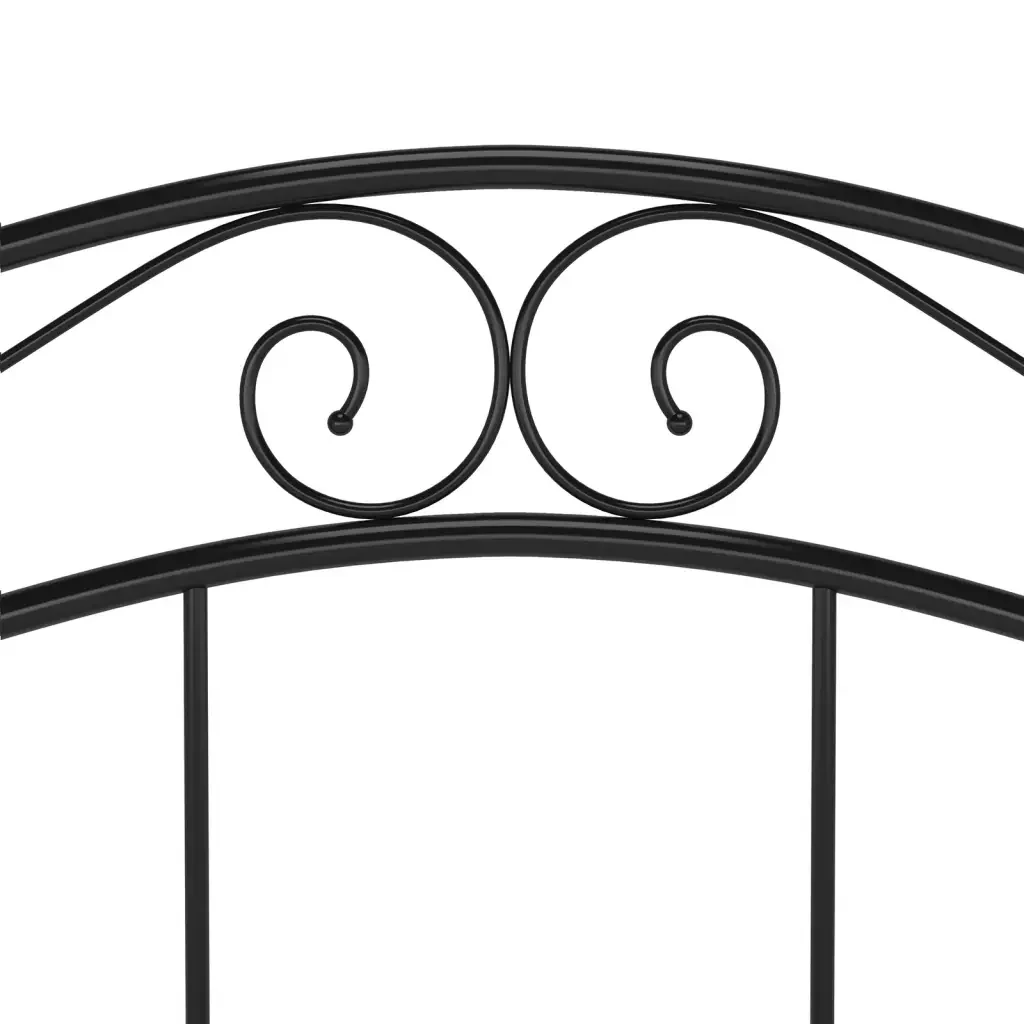 Letto matrimoniale | Letto per adulti | Giroletto Nero in Metallo 120x200 cm - Image 7