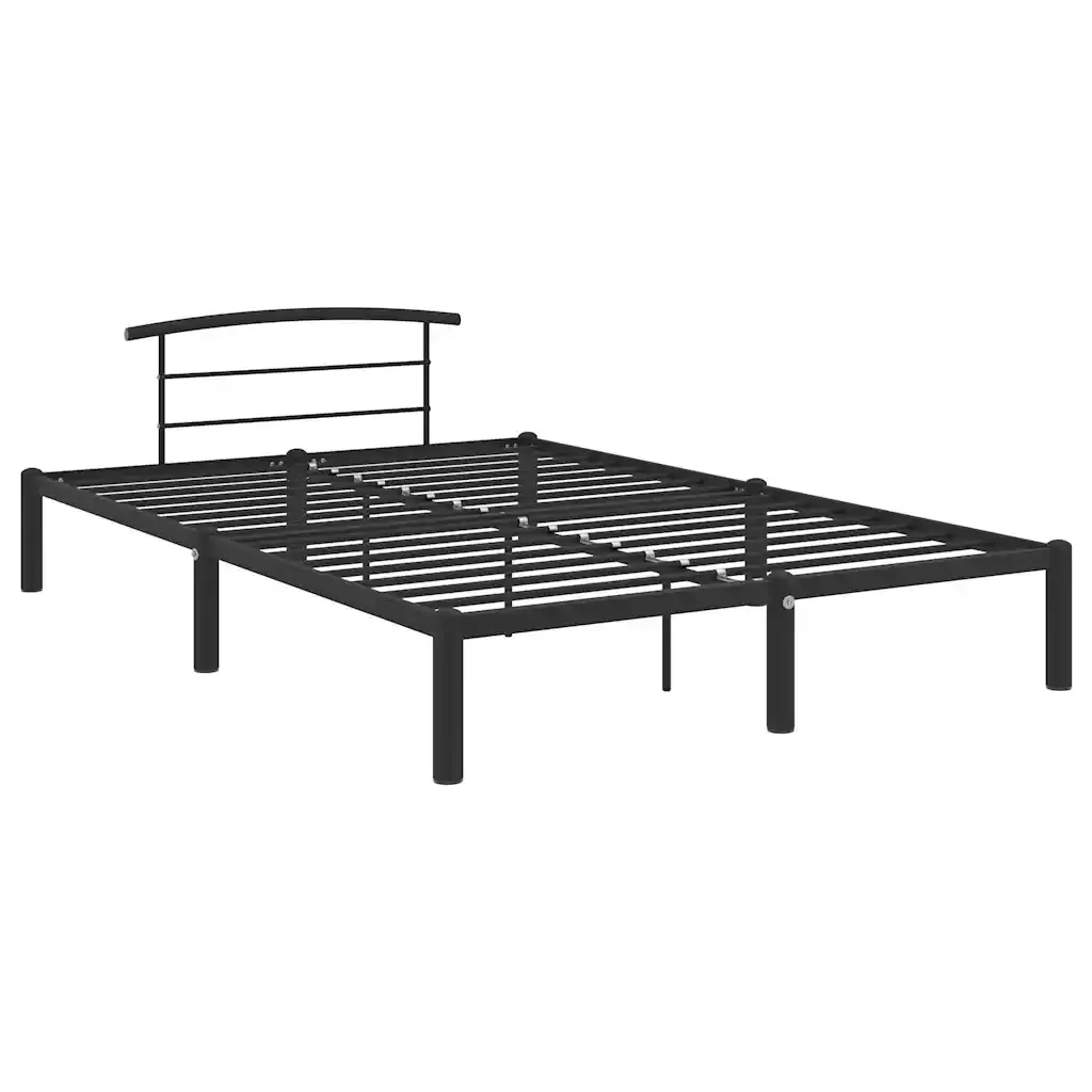 Letto matrimoniale | Letto per adulti | Giroletto Nero in Metallo 120x200 cm - Image 2