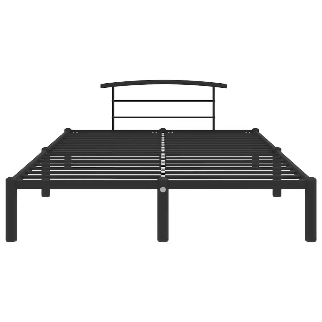 Letto matrimoniale | Letto per adulti | Giroletto Nero in Metallo 120x200 cm - Image 4