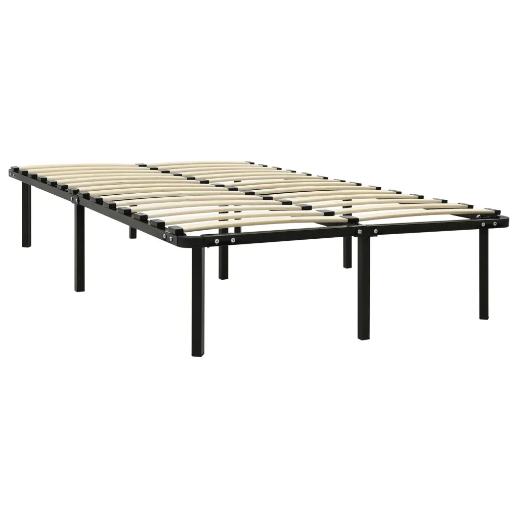 Letto matrimoniale | Letto per adulti | Giroletto Nero in Metallo 120x200 cm - Image 2