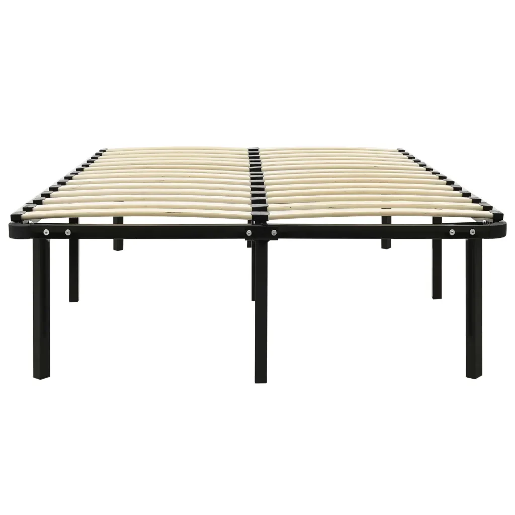 Letto matrimoniale | Letto per adulti | Giroletto Nero in Metallo 140x200 cm - Image 4
