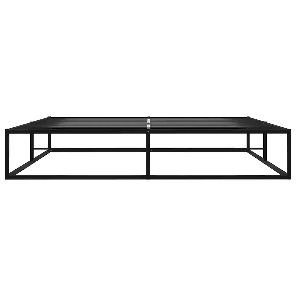 Letto matrimoniale | Letto per adulti | Giroletto Nero in Metallo 140x200 cm - Image 4