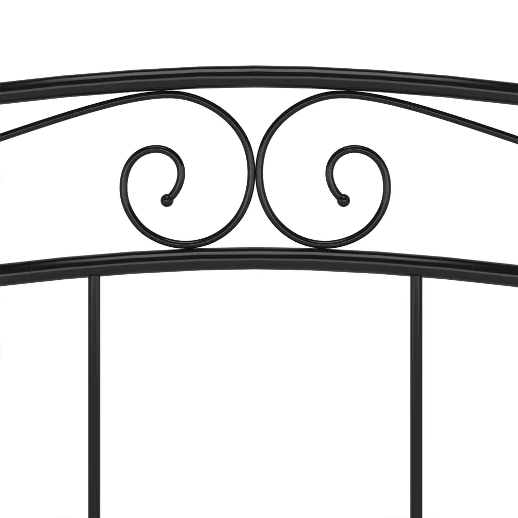 Letto matrimoniale | Letto per adulti | Giroletto Nero in Metallo 160x200 cm - Image 7