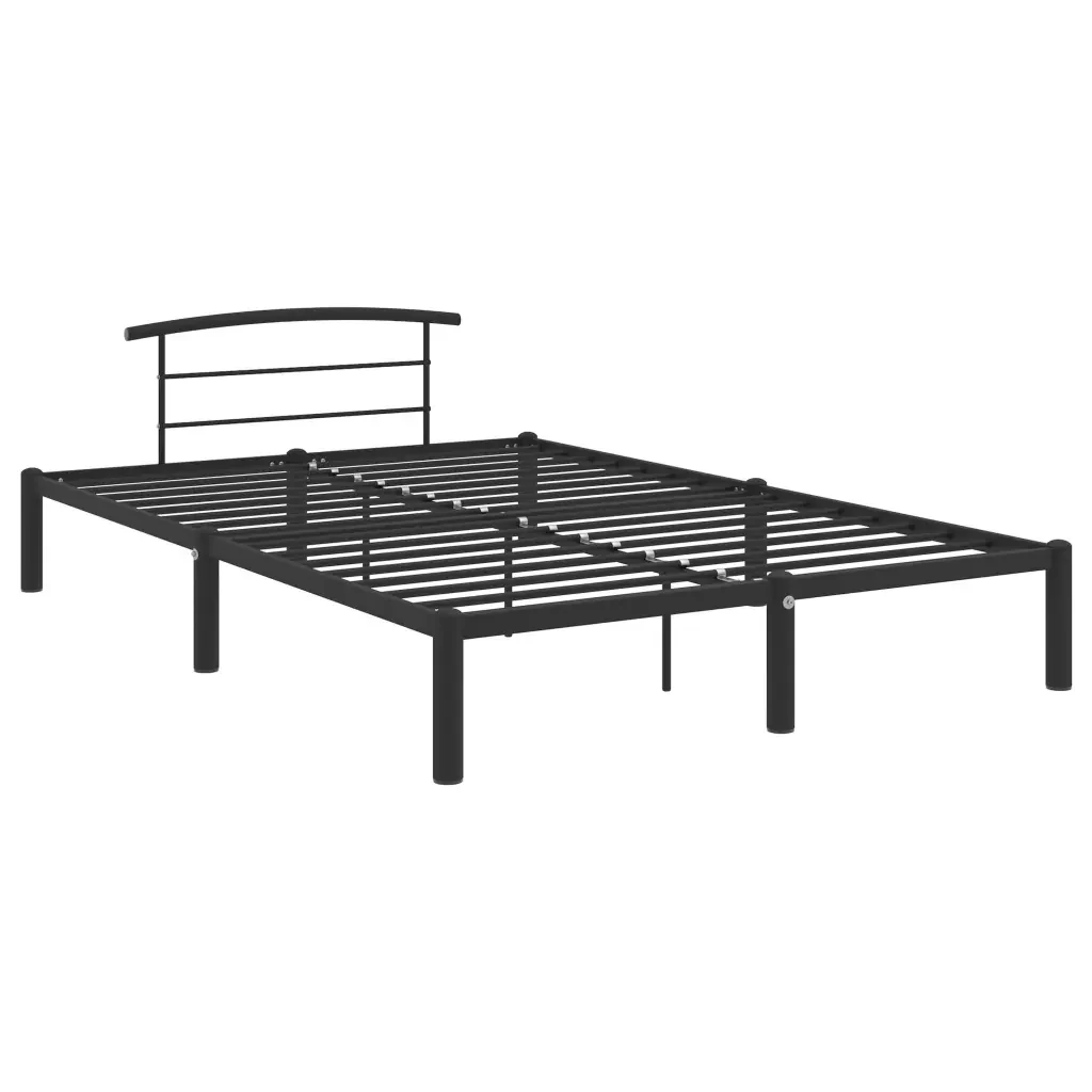 Letto matrimoniale | Letto per adulti | Giroletto Nero in Metallo 160x200 cm - Image 2