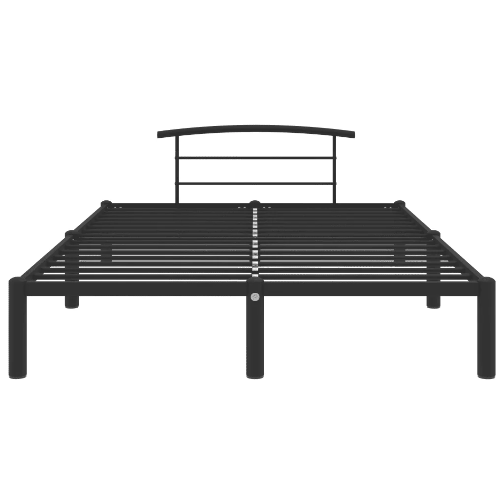 Letto matrimoniale | Letto per adulti | Giroletto Nero in Metallo 160x200 cm - Image 4