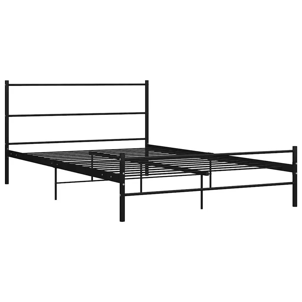 Letto matrimoniale | Letto per adulti | Giroletto Nero in Metallo 160x200 cm - Image 2