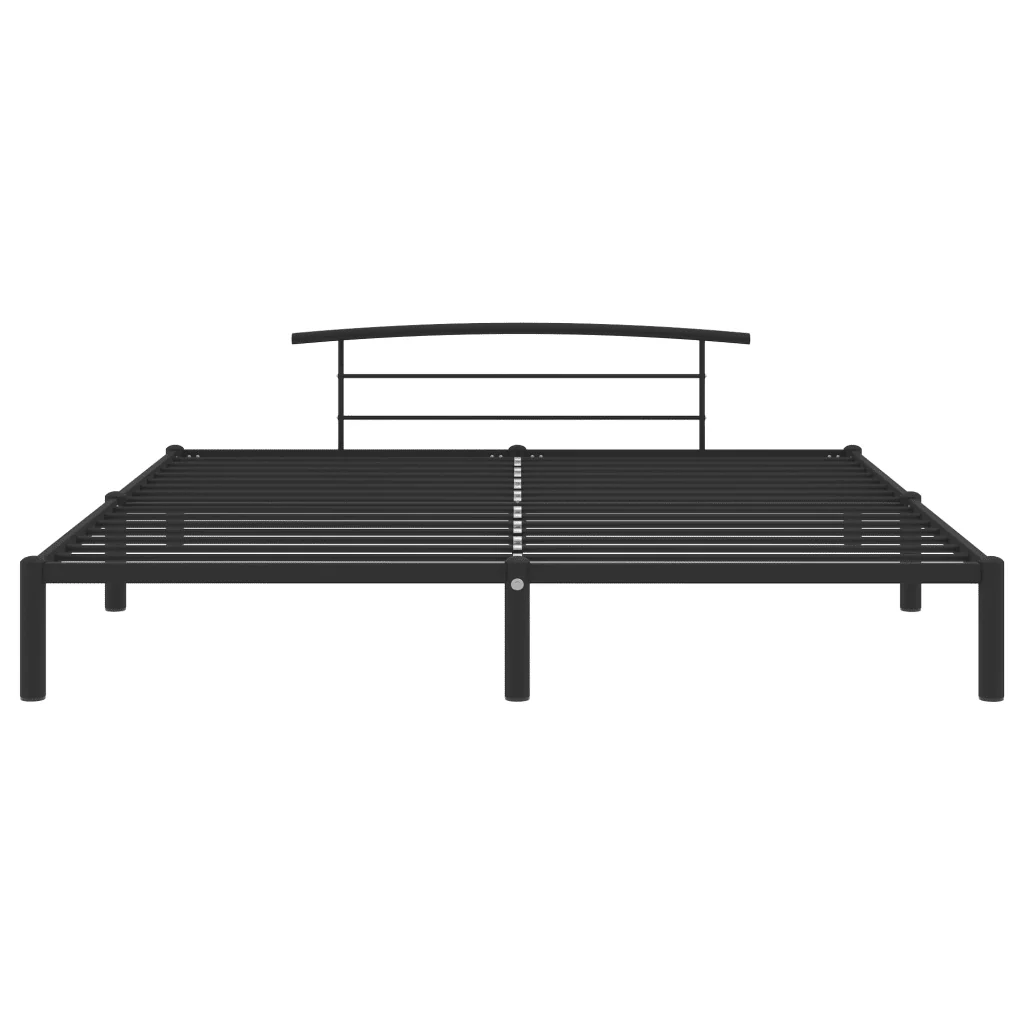 Letto matrimoniale | Letto per adulti | Giroletto Nero in Metallo 180x200 cm - Image 4