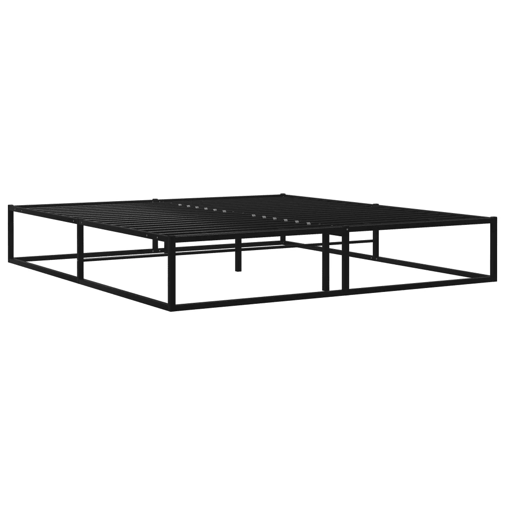 Letto matrimoniale | Letto per adulti | Giroletto Nero in Metallo 180x200 cm - Image 2