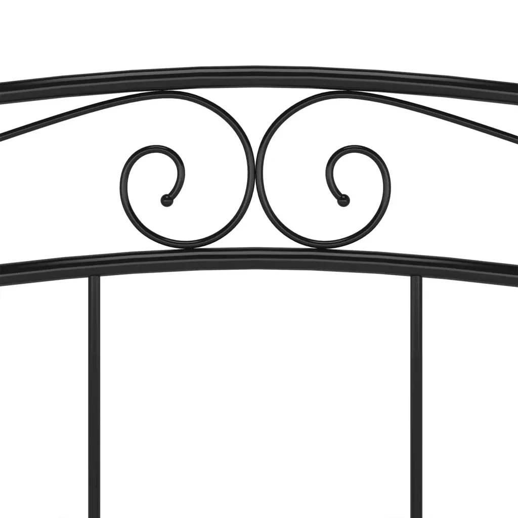 Letto matrimoniale | Letto per adulti | Giroletto Nero in Metallo 180x200 cm - Image 7