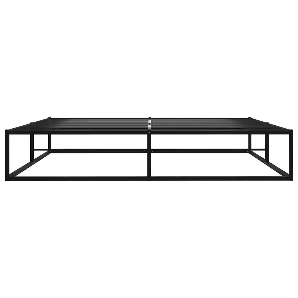 Letto matrimoniale | Letto per adulti | Giroletto Nero in Metallo 200x200 cm - Image 4