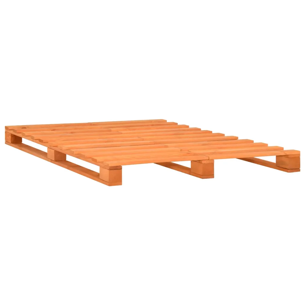 Letto matrimoniale | Letto per adulti | Giroletto Pallet in Legno Massello di Pino 140x200 cm - Image 2