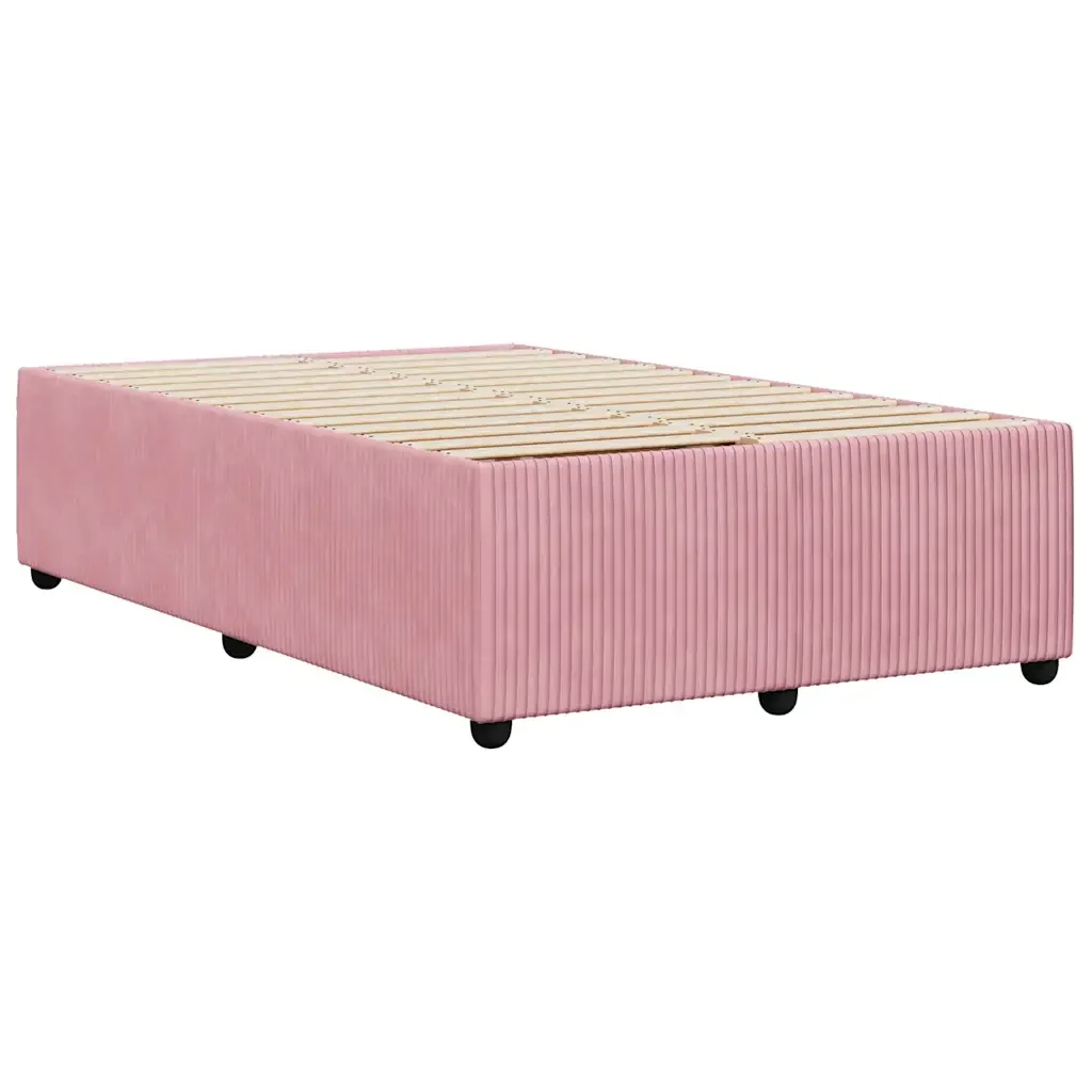 Letto matrimoniale | Letto per adulti | Giroletto Rosa 120x200 cm in Velluto - Image 6