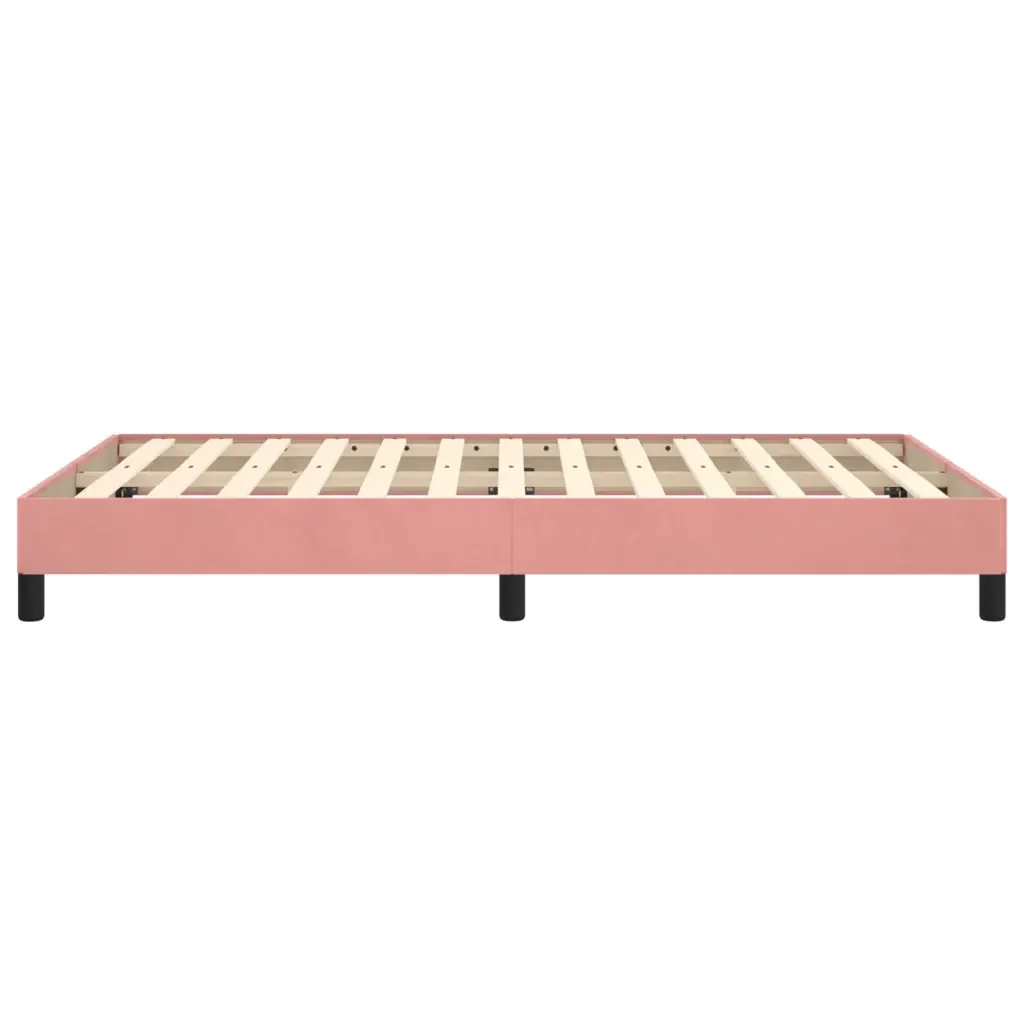Letto matrimoniale | Letto per adulti | Giroletto Rosa 120x200 cm in Velluto - Image 6