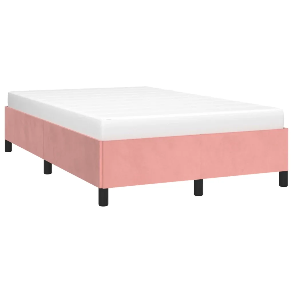 Letto matrimoniale | Letto per adulti | Giroletto Rosa 120x200 cm in Velluto - Image 4