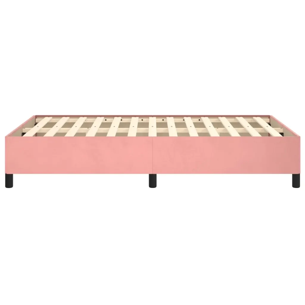 Letto matrimoniale | Letto per adulti | Giroletto Rosa 120x200 cm in Velluto - Image 6