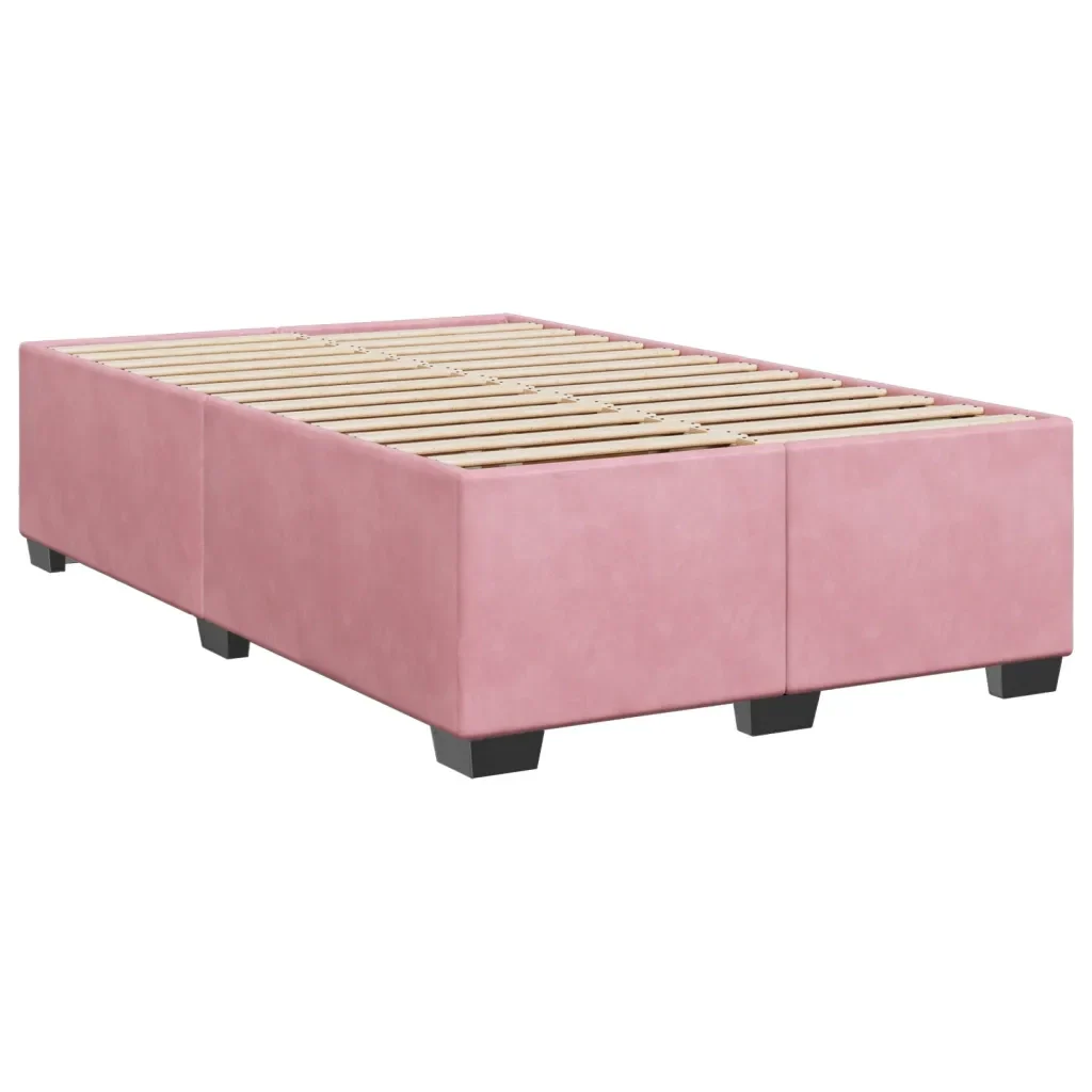 Letto matrimoniale | Letto per adulti | Giroletto Rosa 120x200 cm in Velluto - Image 6