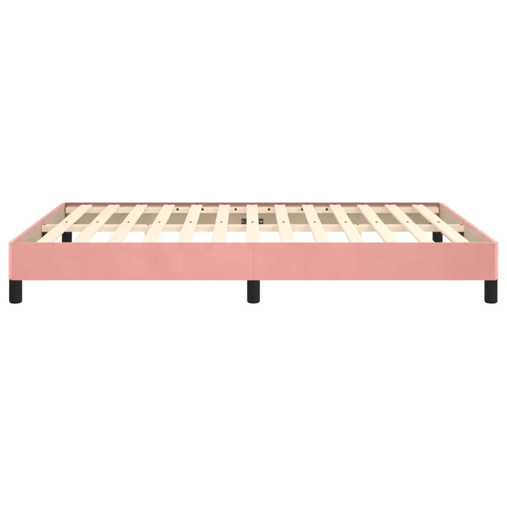 Letto matrimoniale | Letto per adulti | Giroletto Rosa 140x190 cm in Velluto - Image 6
