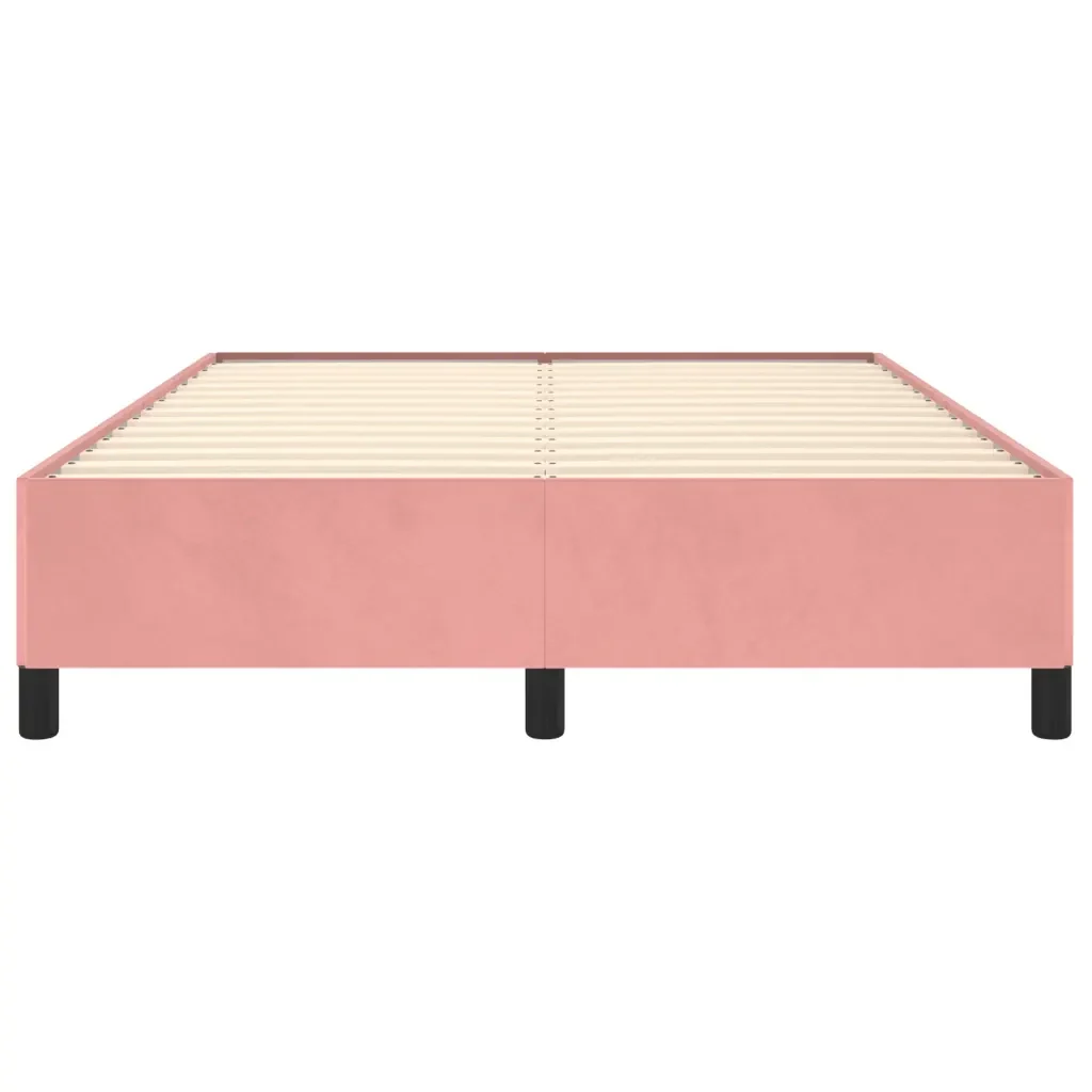 Letto matrimoniale | Letto per adulti | Giroletto Rosa 140x190 cm in Velluto - Image 5