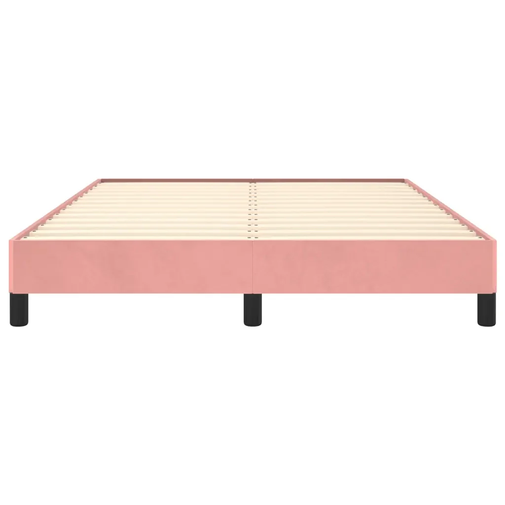 Letto matrimoniale | Letto per adulti | Giroletto Rosa 140x200 cm in Velluto - Image 5