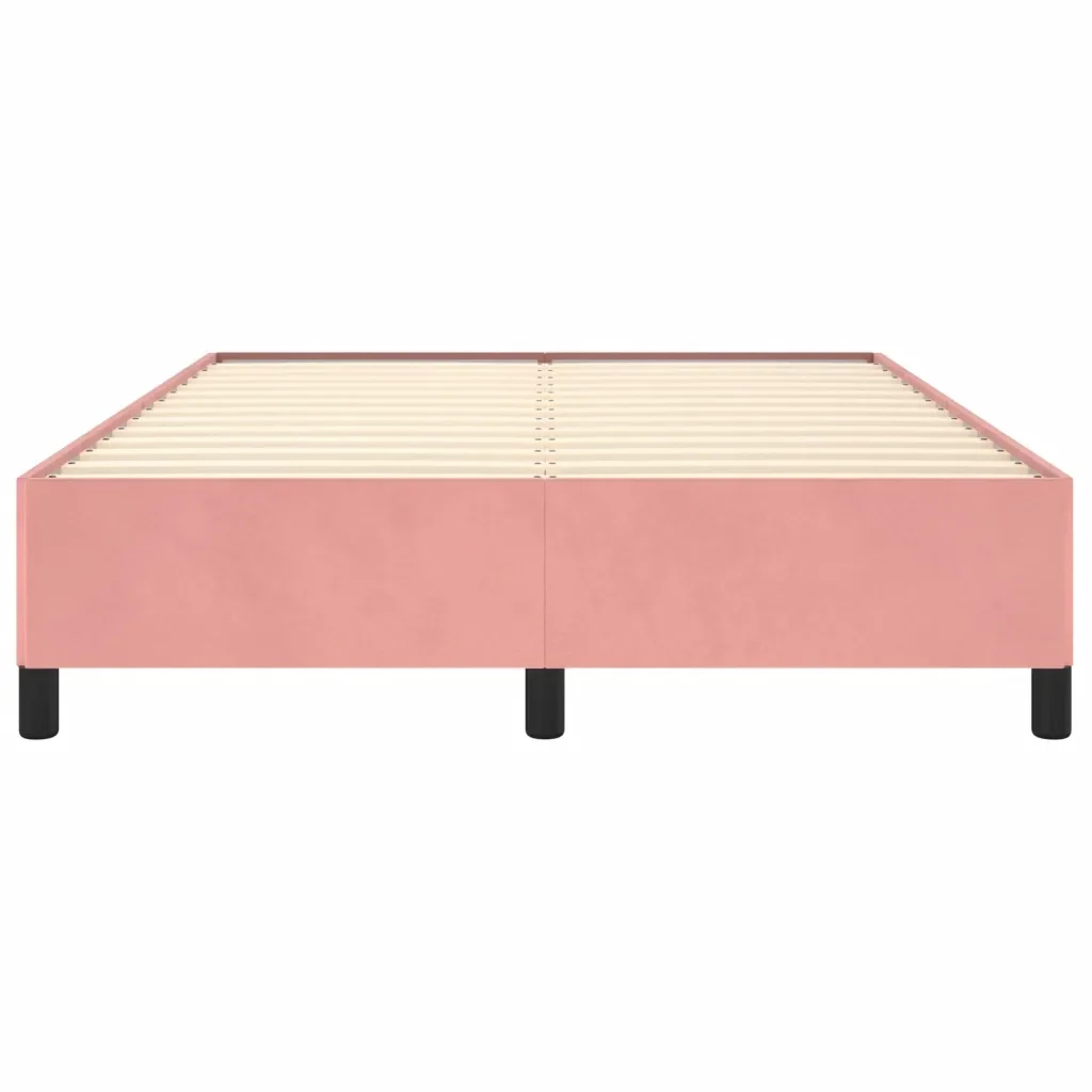 Letto matrimoniale | Letto per adulti | Giroletto Rosa 140x200 cm in Velluto - Image 5