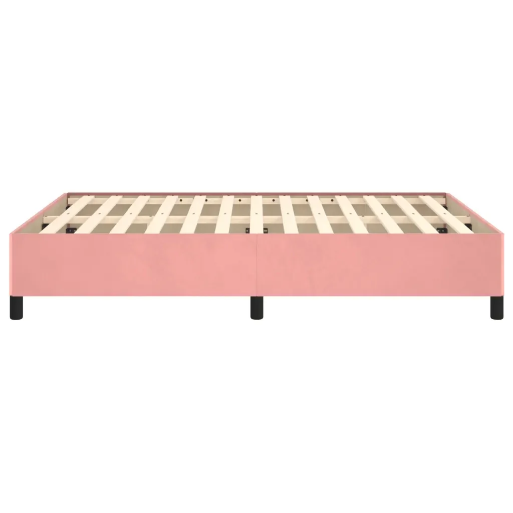Letto matrimoniale | Letto per adulti | Giroletto Rosa 140x200 cm in Velluto - Image 6