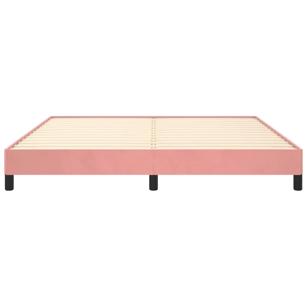 Letto matrimoniale | Letto per adulti | Giroletto Rosa 160x200 cm in Velluto - Image 5