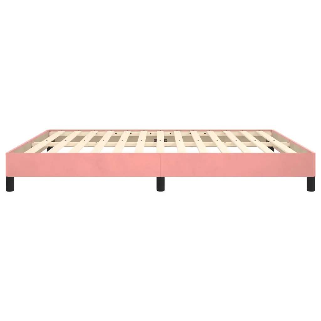 Letto matrimoniale | Letto per adulti | Giroletto Rosa 160x200 cm in Velluto - Image 6