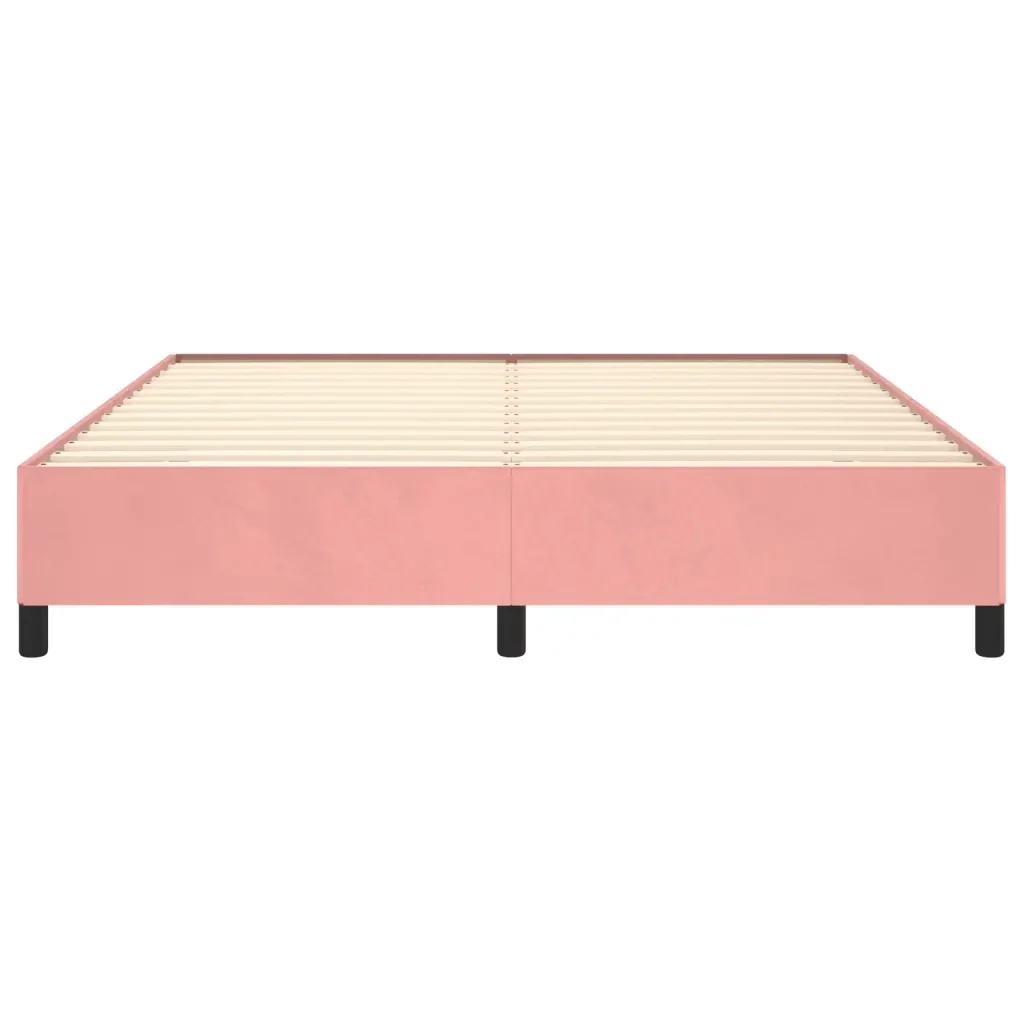 Letto matrimoniale | Letto per adulti | Giroletto Rosa 180x200 cm in Velluto - Image 5
