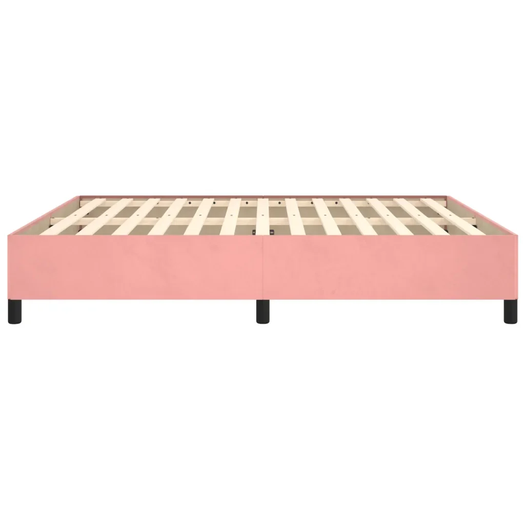 Letto matrimoniale | Letto per adulti | Giroletto Rosa 180x200 cm in Velluto - Image 6
