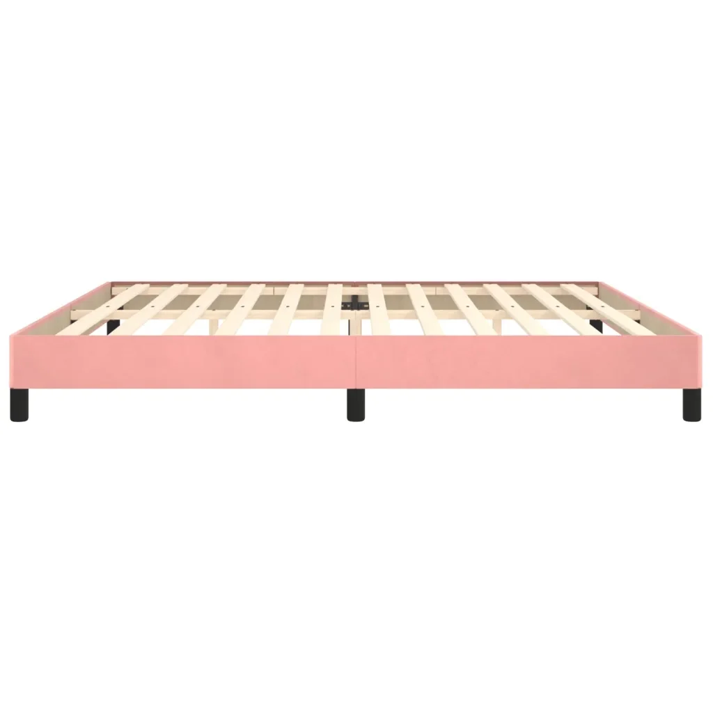 Letto matrimoniale | Letto per adulti | Giroletto Rosa 200x200 cm in Velluto - Image 6