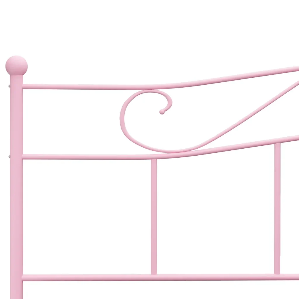 Letto matrimoniale | Letto per adulti | Giroletto Rosa in Metallo 200x200 cm - Image 5