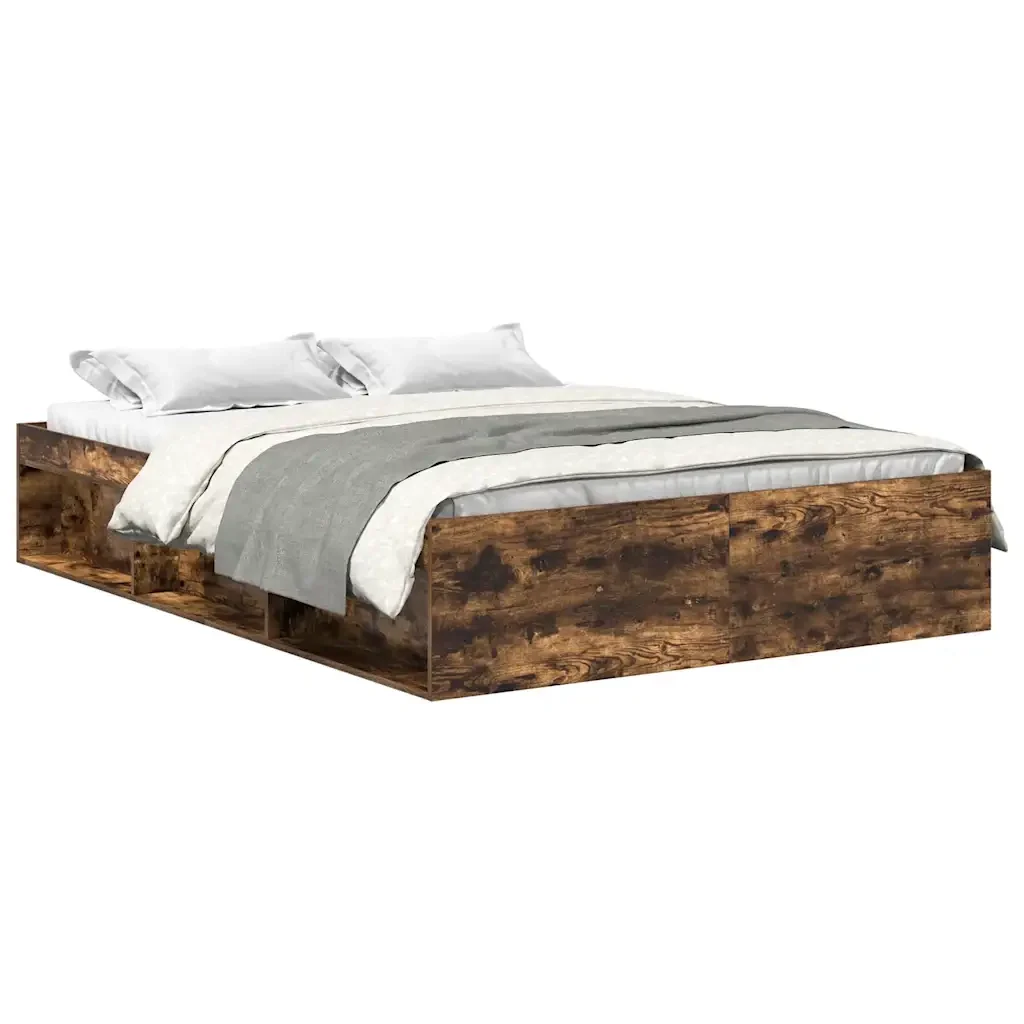Letto matrimoniale | Letto per adulti | Giroletto Rovere Fumo 120x190 cm Small Double