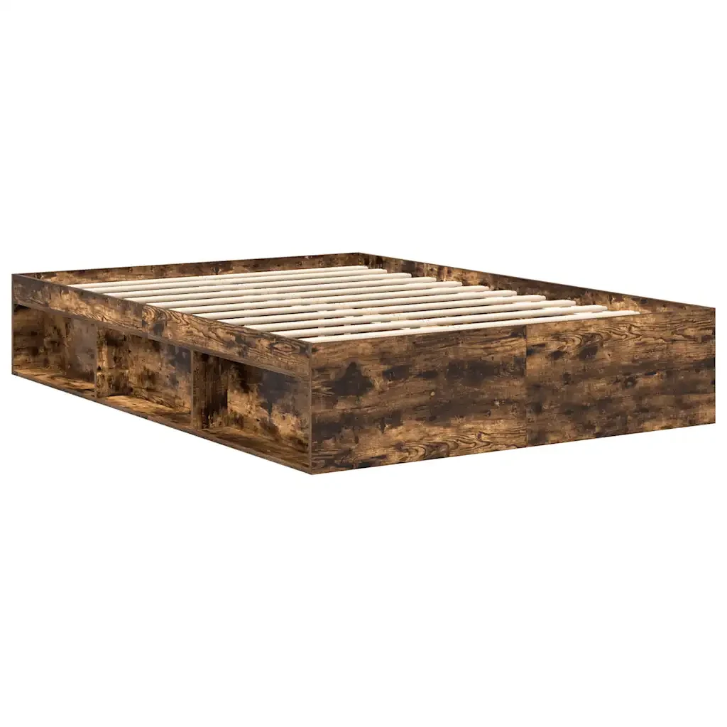 Letto matrimoniale | Letto per adulti | Giroletto Rovere Fumo 120x190 cm Small Double - Image 3
