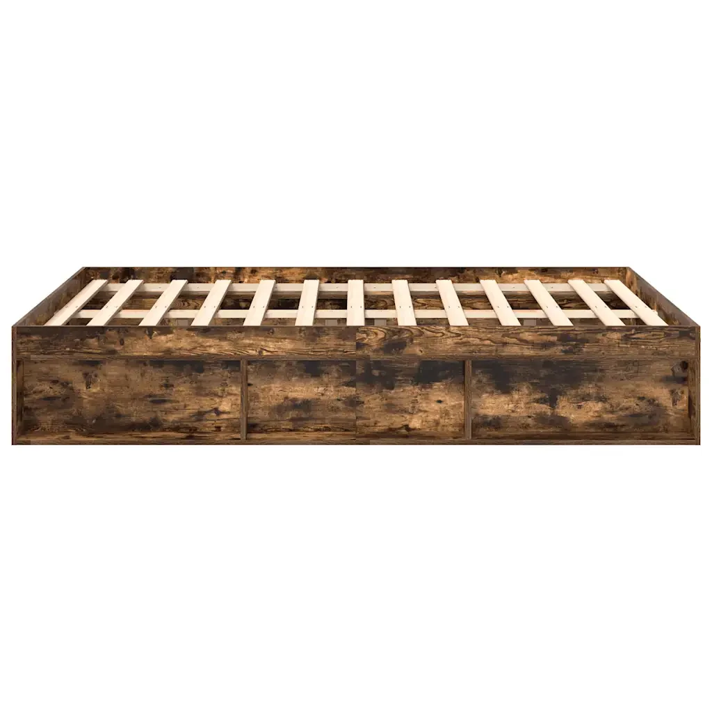 Letto matrimoniale | Letto per adulti | Giroletto Rovere Fumo 120x190 cm Small Double - Image 6