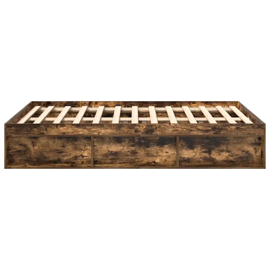 Letto matrimoniale | Letto per adulti | Giroletto Rovere Fumo 120x200 cm - Image 6
