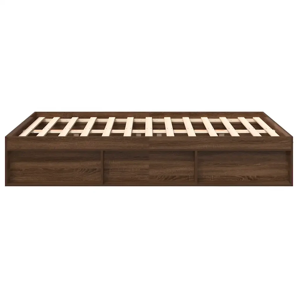 Letto matrimoniale | Letto per adulti | Giroletto Rovere Marrone 120x200 cm - Image 6