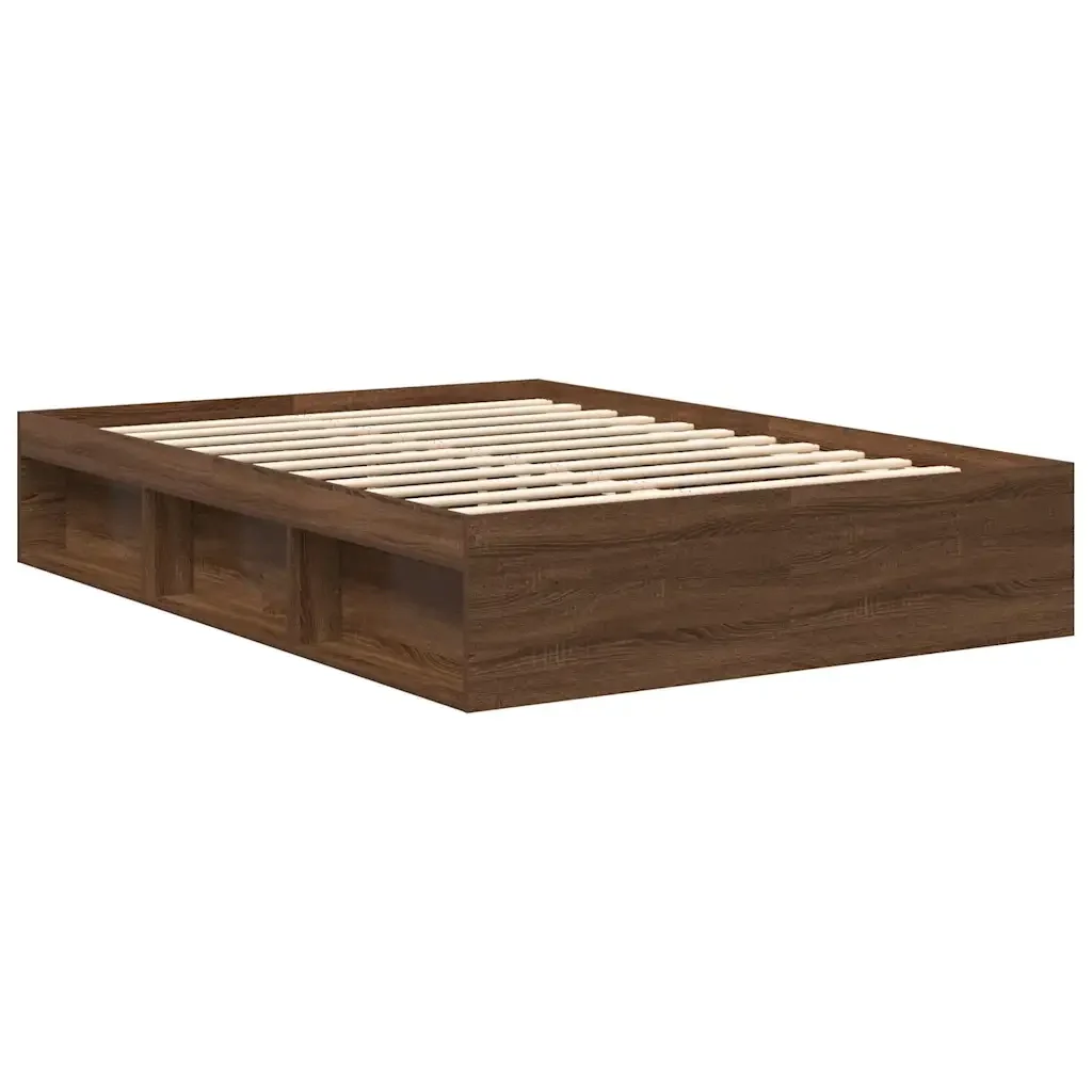 Letto matrimoniale | Letto per adulti | Giroletto Rovere Marrone 120x200 cm - Image 7