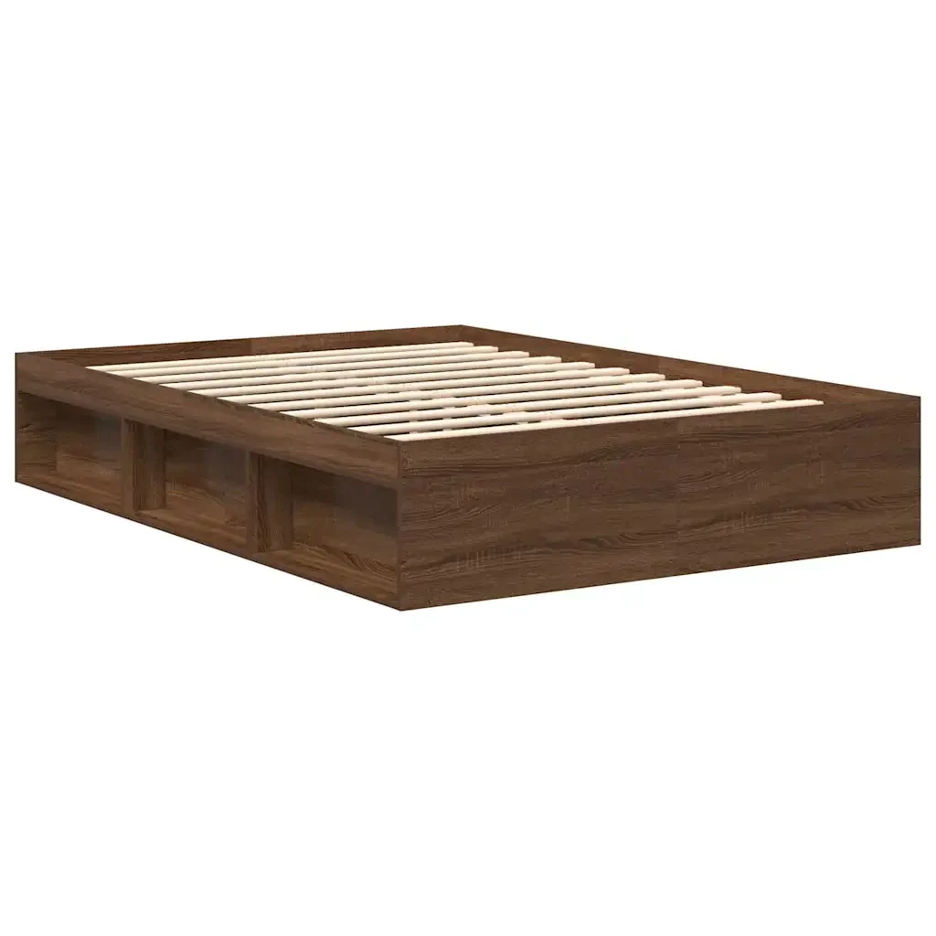 Letto matrimoniale | Letto per adulti | Giroletto Rovere Marrone 140x200 cm - Image 7