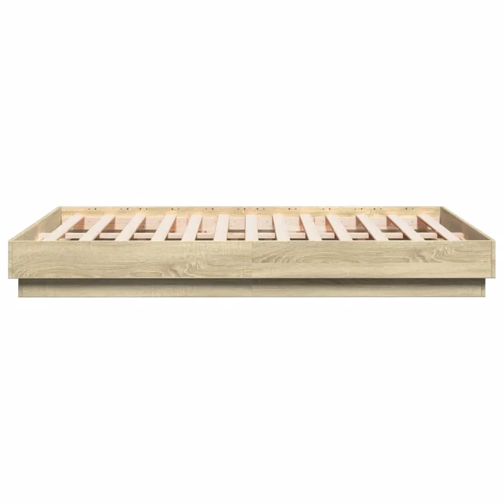 Letto matrimoniale | Letto per adulti | Giroletto Rovere Sonoma 120x190 cm in Legno Multistrato - Image 5