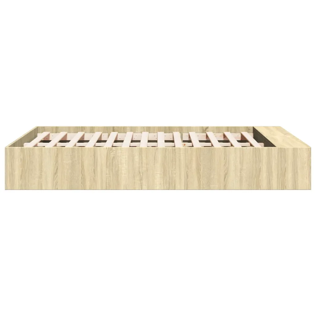 Letto matrimoniale | Letto per adulti | Giroletto Rovere Sonoma 120x190 cm in Legno Multistrato - Image 5