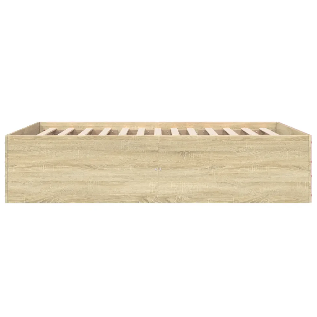 Letto matrimoniale | Letto per adulti | Giroletto Rovere Sonoma 120x190 cm in Legno Multistrato - Image 5